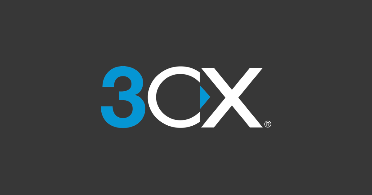 3CX Logo on a grey background