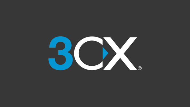 3CX Logo on a grey background